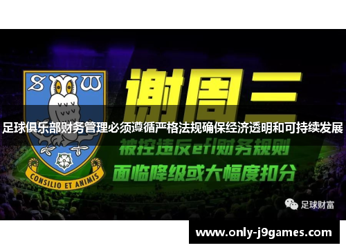 足球俱乐部财务管理必须遵循严格法规确保经济透明和可持续发展 足球俱乐部财务管理必须遵循严格法规确保经济透明和可持续发展